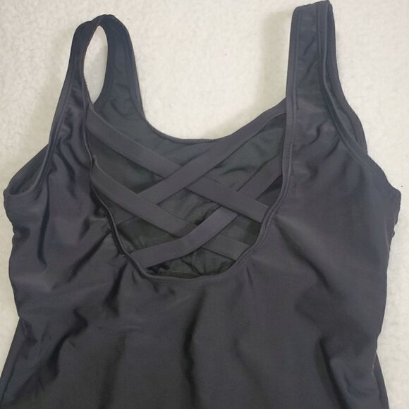 Crisscross Black One piece Swimsuit Size Medium - Picture 6 of 16